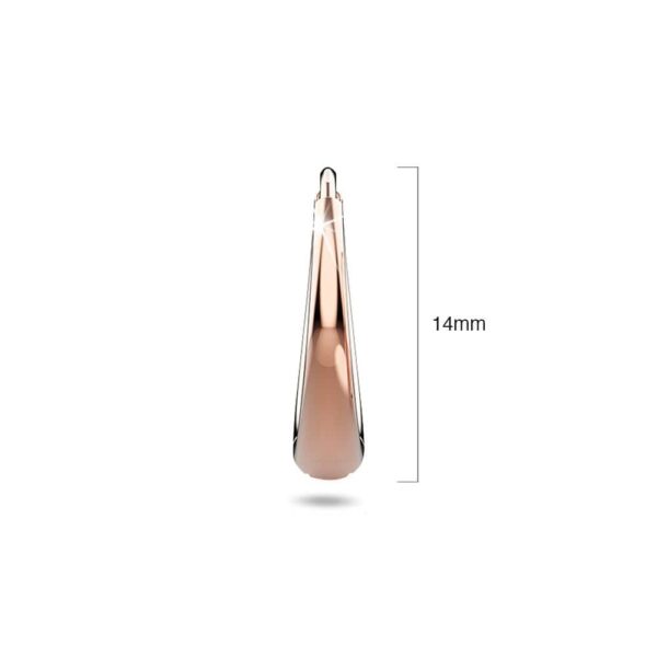 Ciara Chic Graduated Hoop Earrings Rose Gold - Image 7