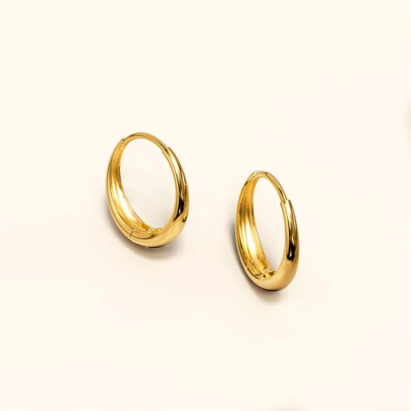 Ciara Chic Graduated Hoop Earrings Gold - Image 2