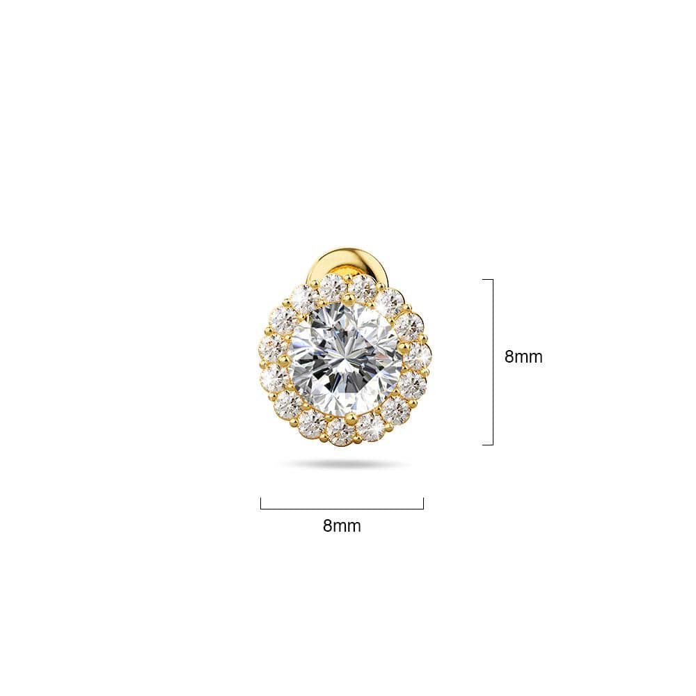 Crystal Muse Gold Stud Earrings - Image 5