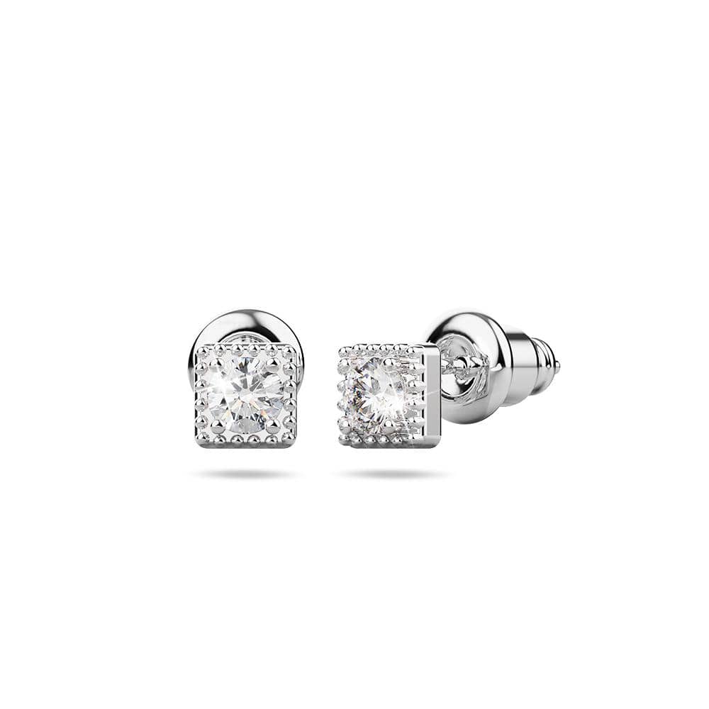 Zahra White Gold Stud Earrings