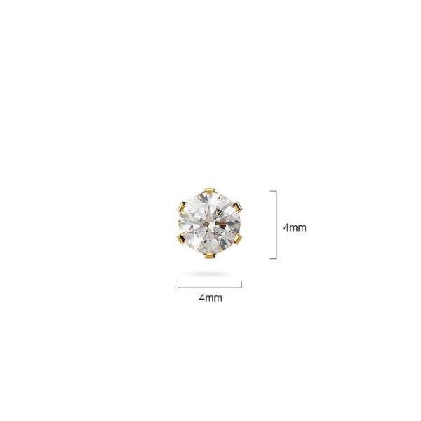Medici Glam Gold Stud Earrings - Image 2