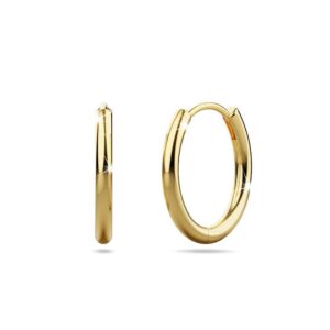 Circle Gold Dangle Hoop Earrings