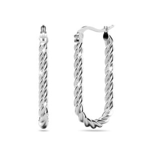 Chic White Gold Dangle Earrings