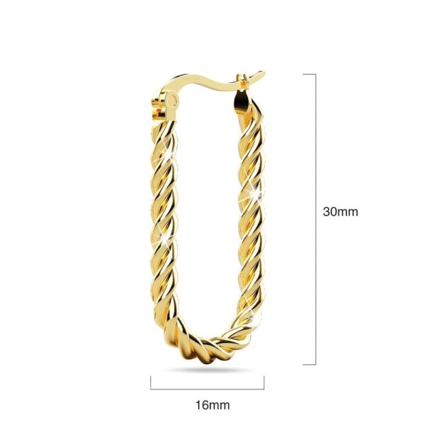 Chic Gold Dangle Earrings - Image 5