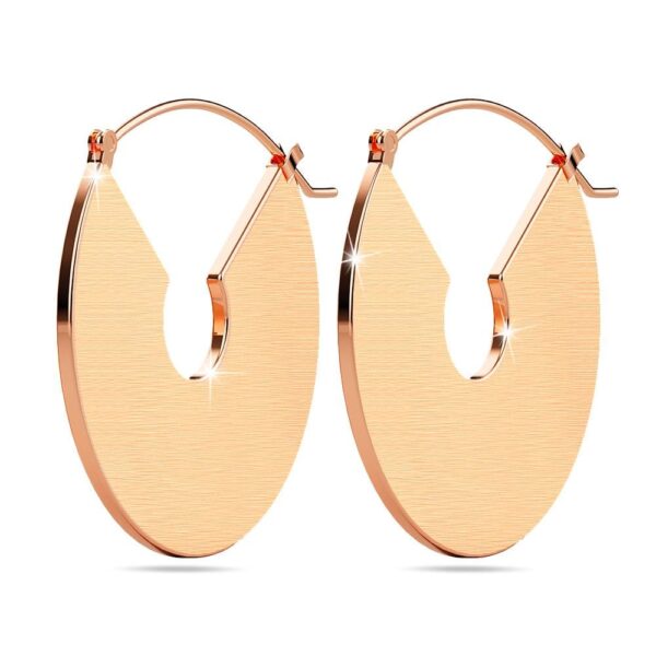 Grande Rose Gold Hoop Earrings - Image 2