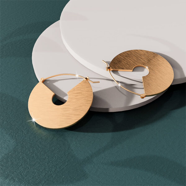 Grande Rose Gold Hoop Earrings - Image 4