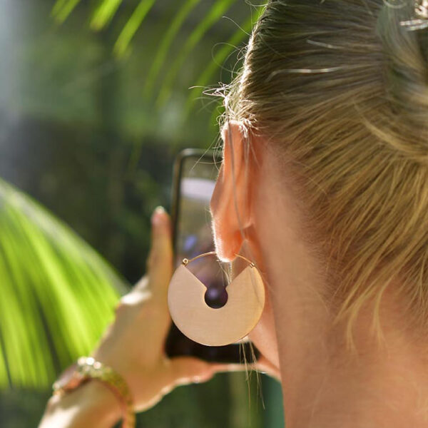 Grande Rose Gold Hoop Earrings - Image 8