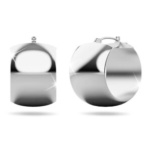 Hannah White Gold Hoop Earrings