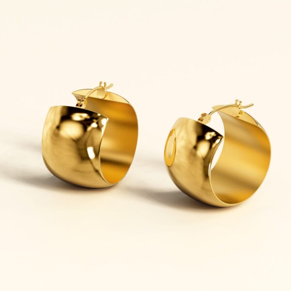 Hannah Gold Hoop Earrings - Image 2
