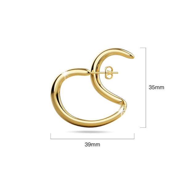 Double The Fun Gold Hoop Earrings - Image 6