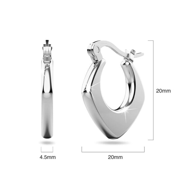 Sylvia White Gold Hoop Earrings - Image 5