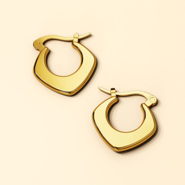 Sylvia Gold Hoop Earrings - Image 2