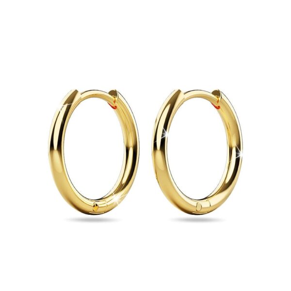 Edgy Gold Hoop Earrings - Image 2