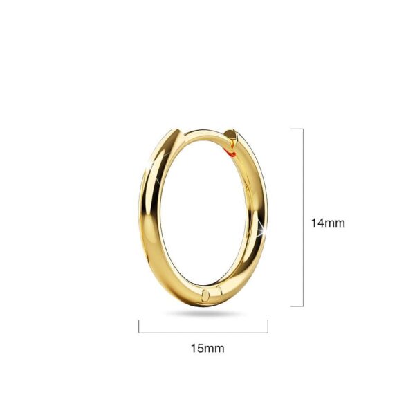 Edgy Gold Hoop Earrings - Image 7