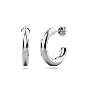 Erica White Gold Hoop Earrings