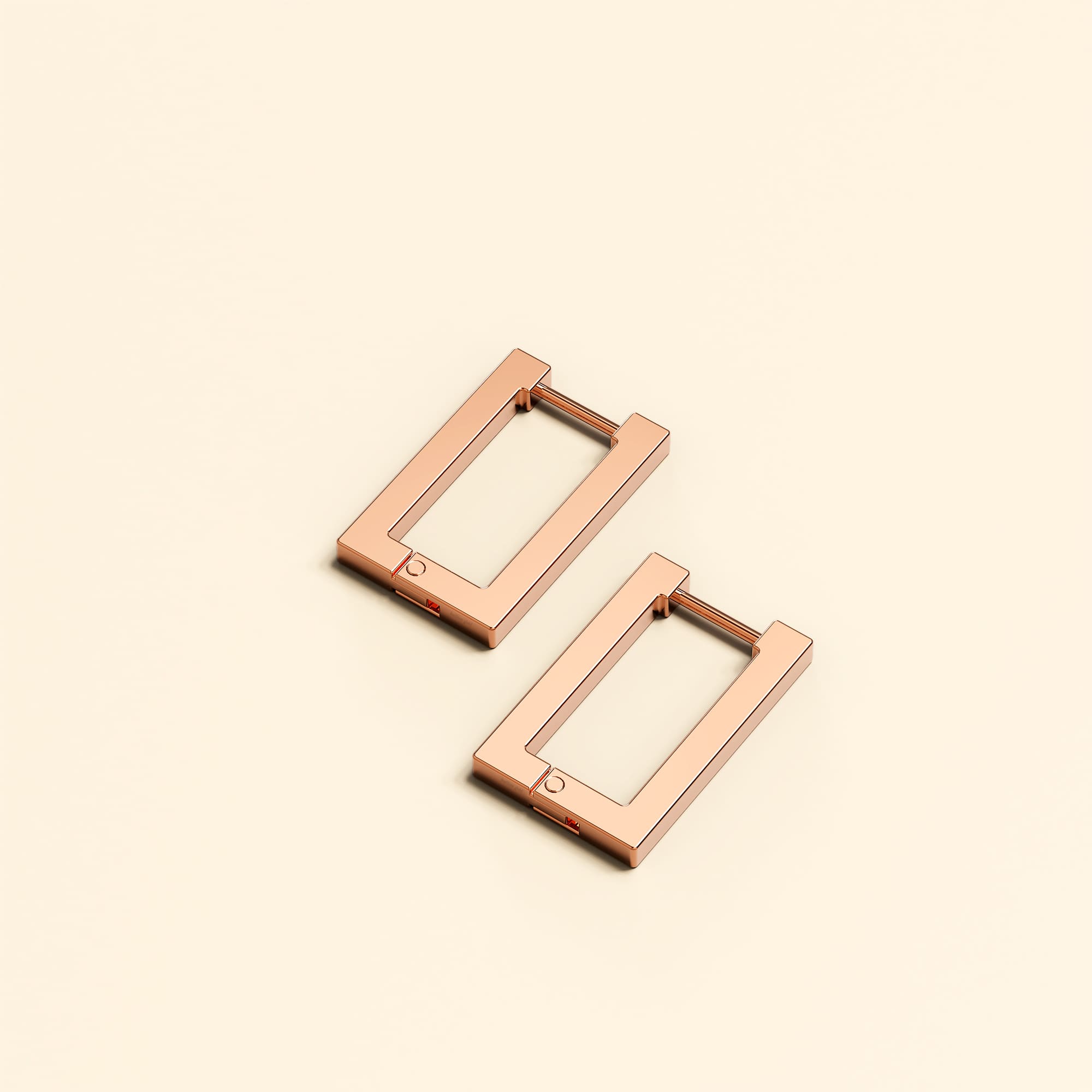 Stylish Rose Gold Hoop Earrings - Image 2