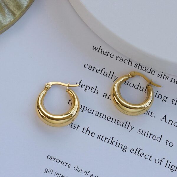 Ava Gold Hoop Earrings - Image 4