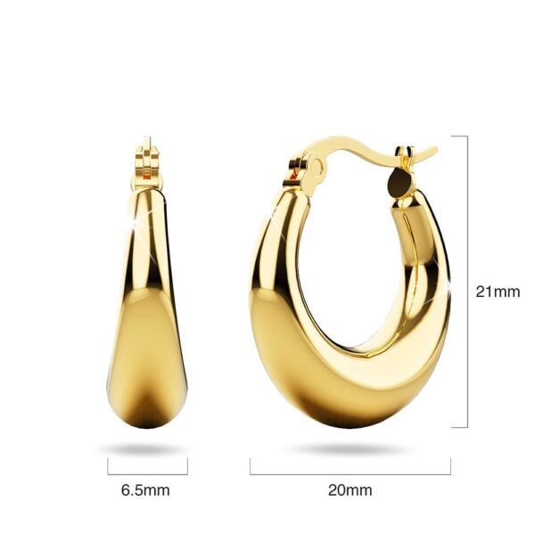 Ava Gold Hoop Earrings - Image 6