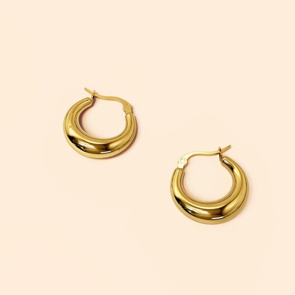 Ava Gold Hoop Earrings - Image 2