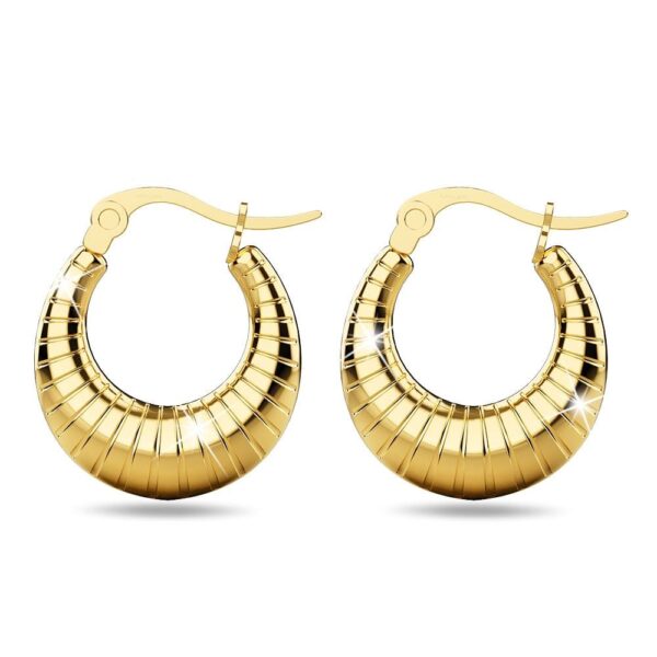 Sierra Gold Hoop Earrings - Image 2