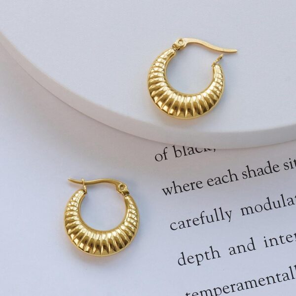 Sierra Gold Hoop Earrings - Image 5