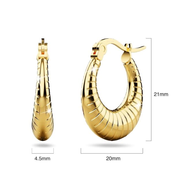 Sierra Gold Hoop Earrings - Image 7