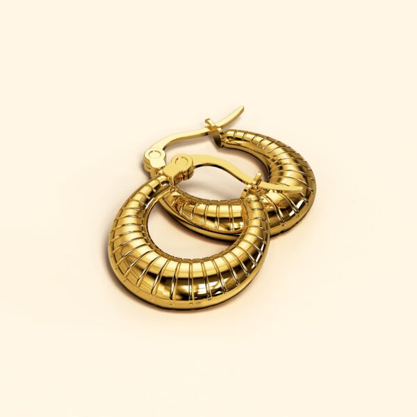 Sierra Gold Hoop Earrings - Image 3