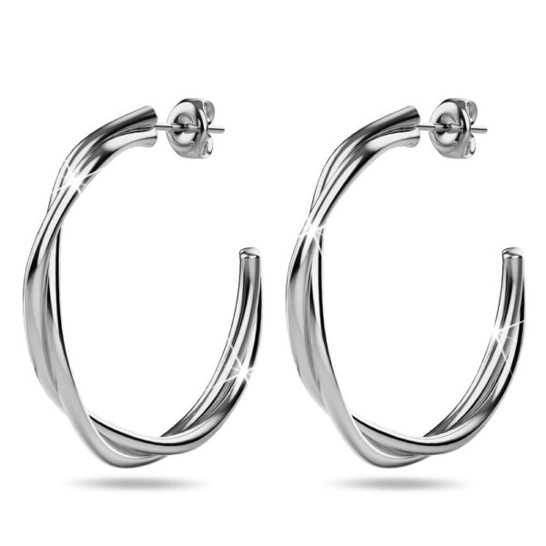 Elsa White Gold Stud Earrings - Image 2