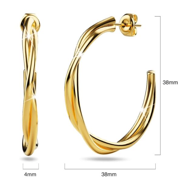 Elsa Gold Stud Earrings - Image 8