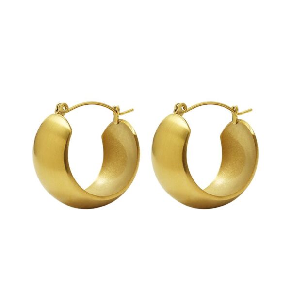 Posh Gold Hoop Earrings - Image 2