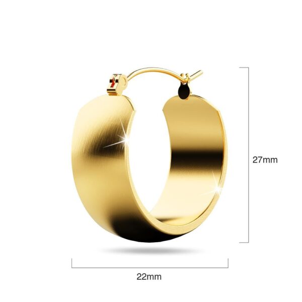 Posh Gold Hoop Earrings - Image 7