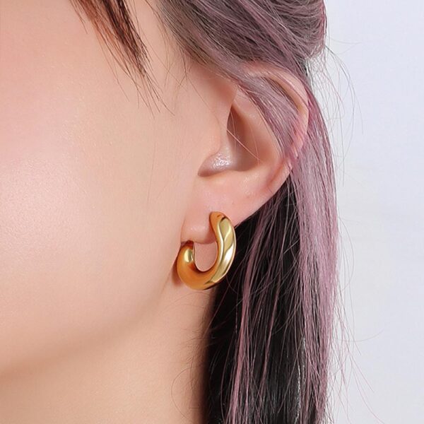 Precious Gold Stud Earrings - Image 6