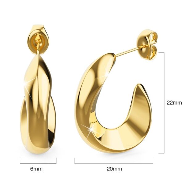 Precious Gold Stud Earrings - Image 8