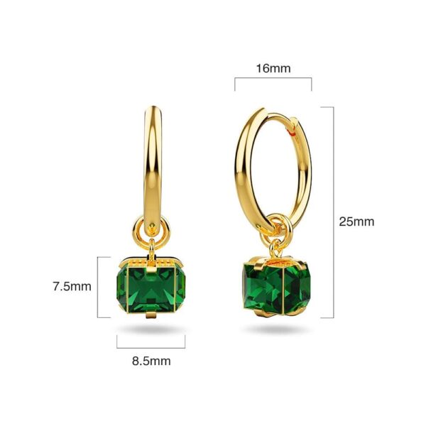 Natalie Gold with Emerald Green Hoop Earrings - Image 6