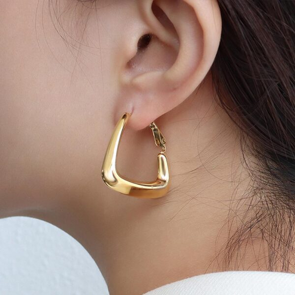 Kendra Gold Hoop Earrings - Image 5
