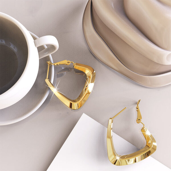 Kendra Gold Hoop Earrings - Image 3
