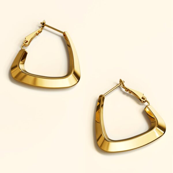 Kendra Gold Hoop Earrings - Image 2
