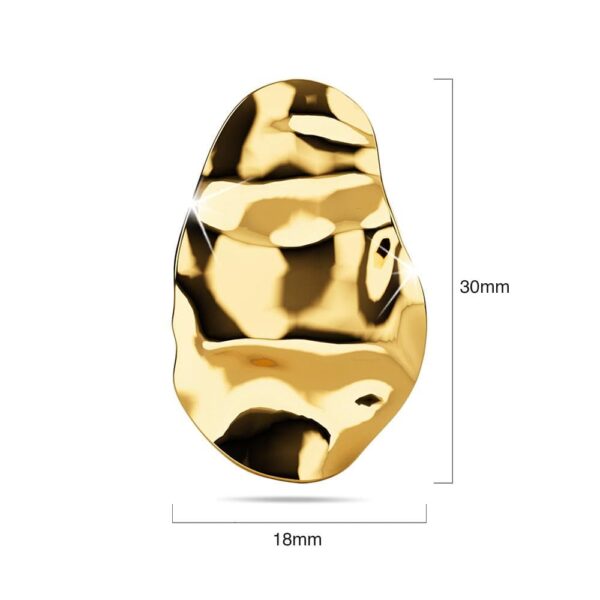 Textured Stud Earrings in Gold - Image 7