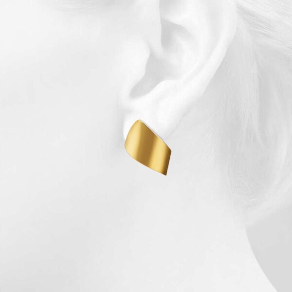 Solid Jagurd Earrings in Gold - Image 3