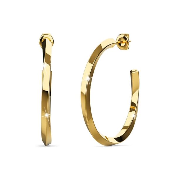 Laila Hoop Gold Layered Earrings 30mm