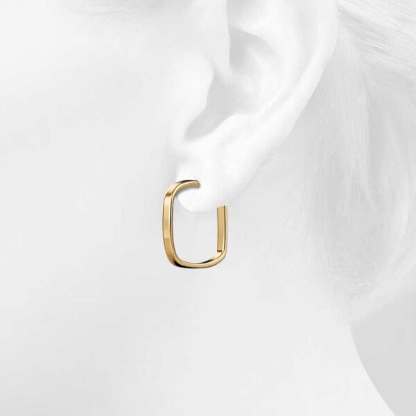 Yoshi Hoop Gold Layered Earrings - Image 6