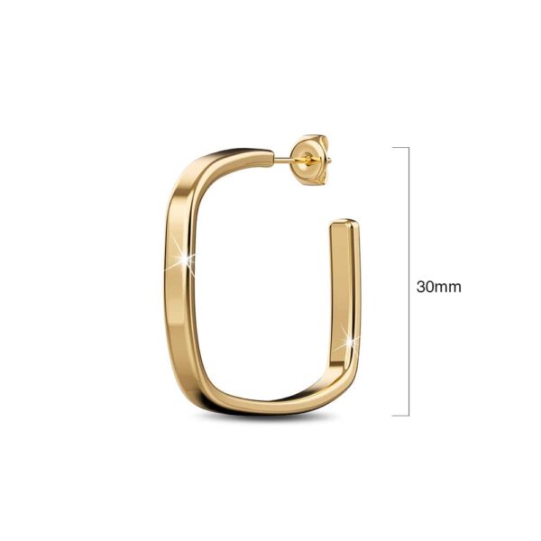 Yoshi Hoop Gold Layered Earrings - Image 7