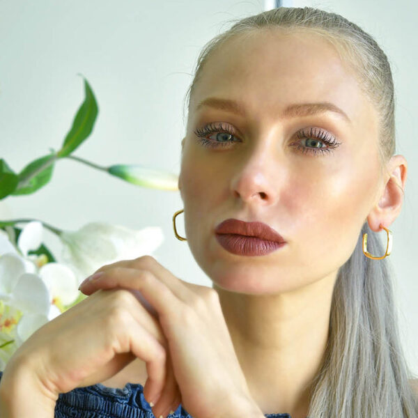 Yoshi Hoop Gold Layered Earrings - Image 5