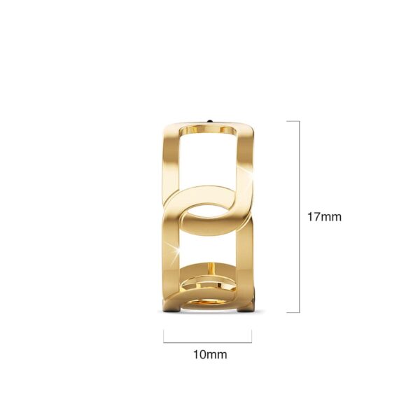 Intercross Huggie Gold Layered Earrings - Image 5