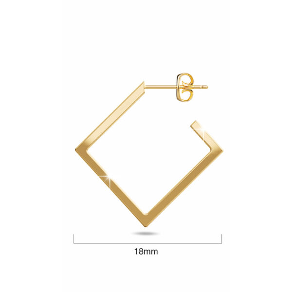 Diamond Hoop Gold Layered Earrings - Image 8