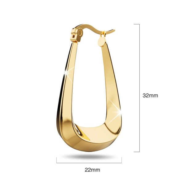 Photon Alyssa Hoop Gold Layered Earrings - Image 6