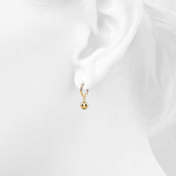 Dangle Ball Gold Layered Earrings - Image 4