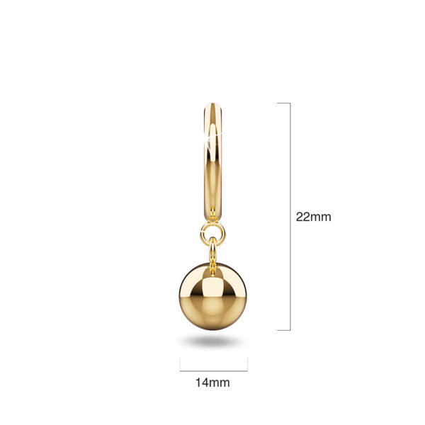 Dangle Ball Gold Layered Earrings - Image 5