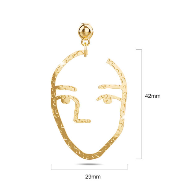 Double Face Gold Layered Earrings - Image 6