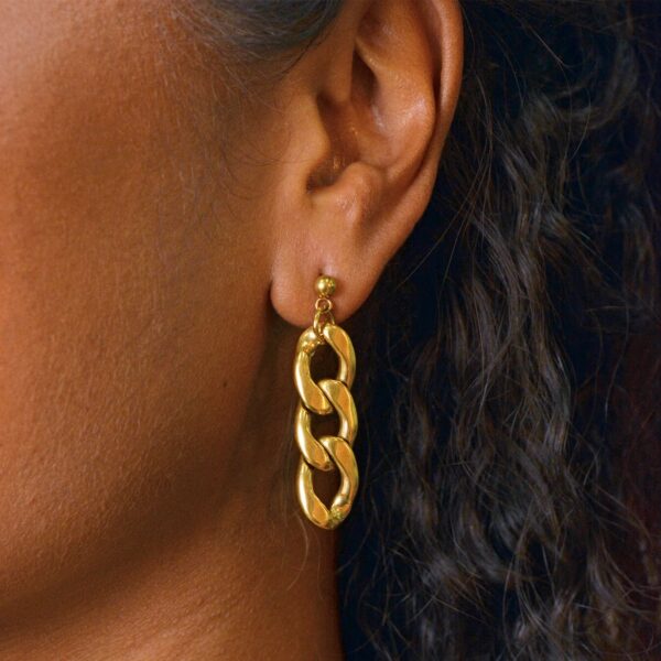 Alti Dangle Gold Layered Earrings - Image 6